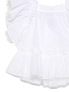 Blusa per neonata Alapage bianca con dettagli arricciati AL56B BIANCO A'LAPAGE KIDS 