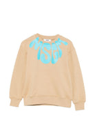 Felpa per bambino MSGM Kids beige con logo sul davanti S6MSJUSW220 178 MSGM KIDS 
