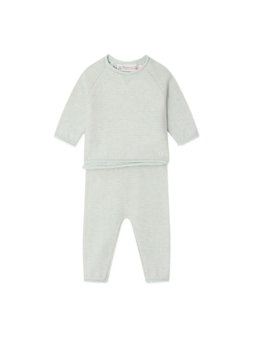 Completo per neonato Bonpoint verde a girocollo C06OSEK00001 214A BONPOINT 