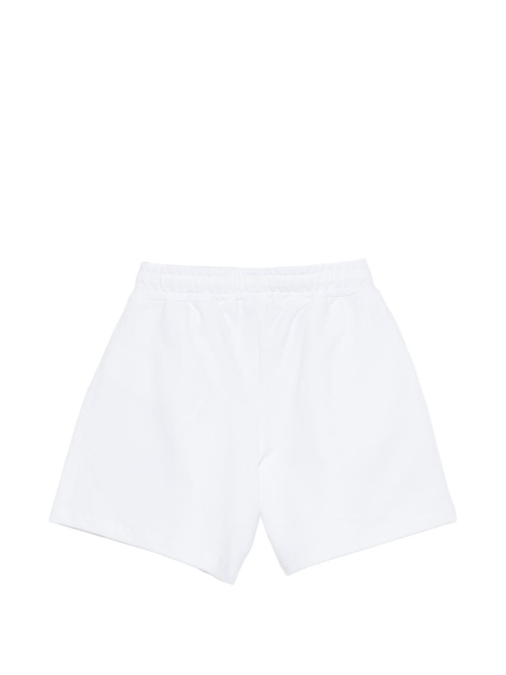 Shorts per bambina Moschino Kids bianchi con coulisse HDQ020LDA25 10101 MOSCHINO KIDS 