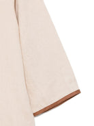 Caftano per donna MC2 Saint Barth beige con scollo a V MHA002 08860L MC2 ST. BARTH 