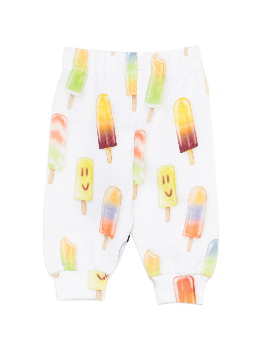 Pantatuta per bambini Molo bianco con stampa gelato all-over 6S26I205 9561 MOLO 