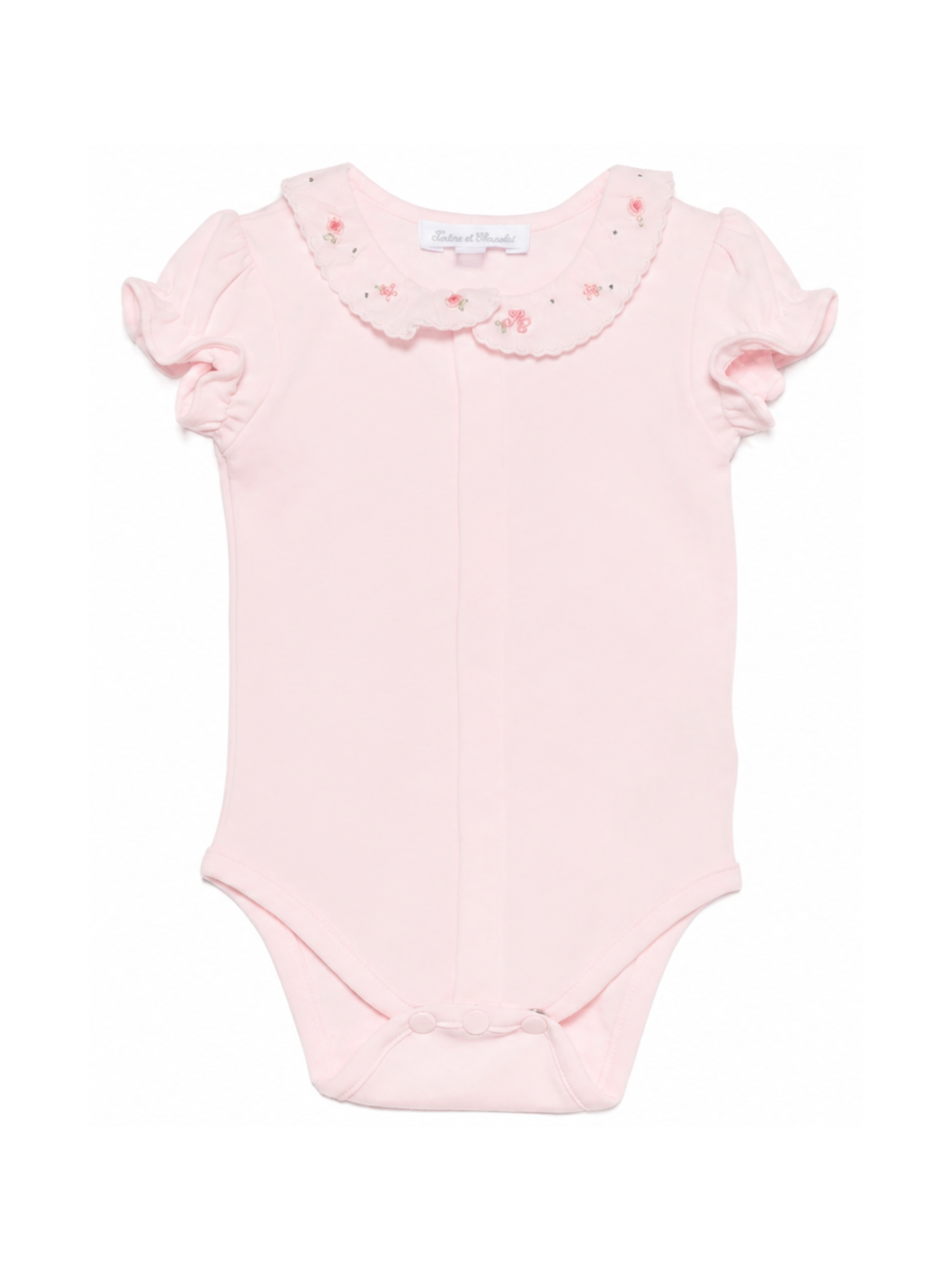 Tutina per neonata Tartine Et Chocolat rosa con colletto alla Peter Pan CC11010 30 TArtine & Chocolat KIDS 