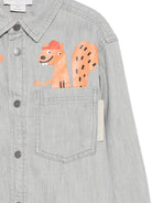 Camicia per bambino Stella McCartney Kids grigio con stampa scoiattolo TX5P10 Z0522 970 STELLA McCARTNEY KIDS 