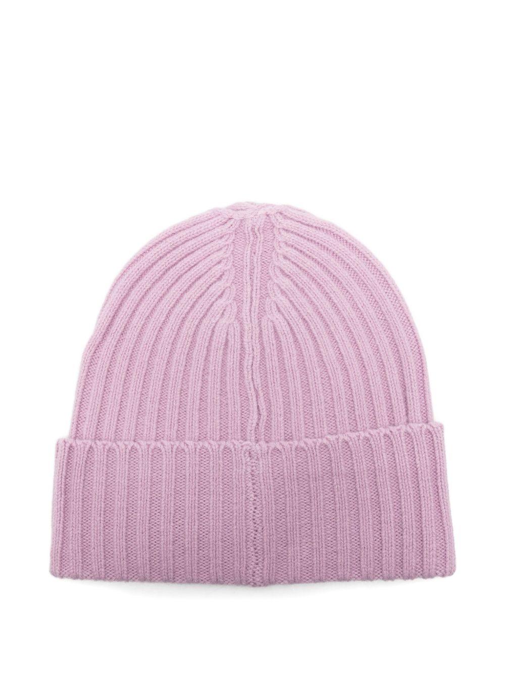 Berretto per bambina Molo rosa con logo a coste 7W25S304 8765 MOLO 