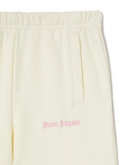 Pantaloni sportivi ampi per bambina Palm Angels Kids bianco con stampa PGCH00AS25FLE001 043B PALM ANGELS KIDS 