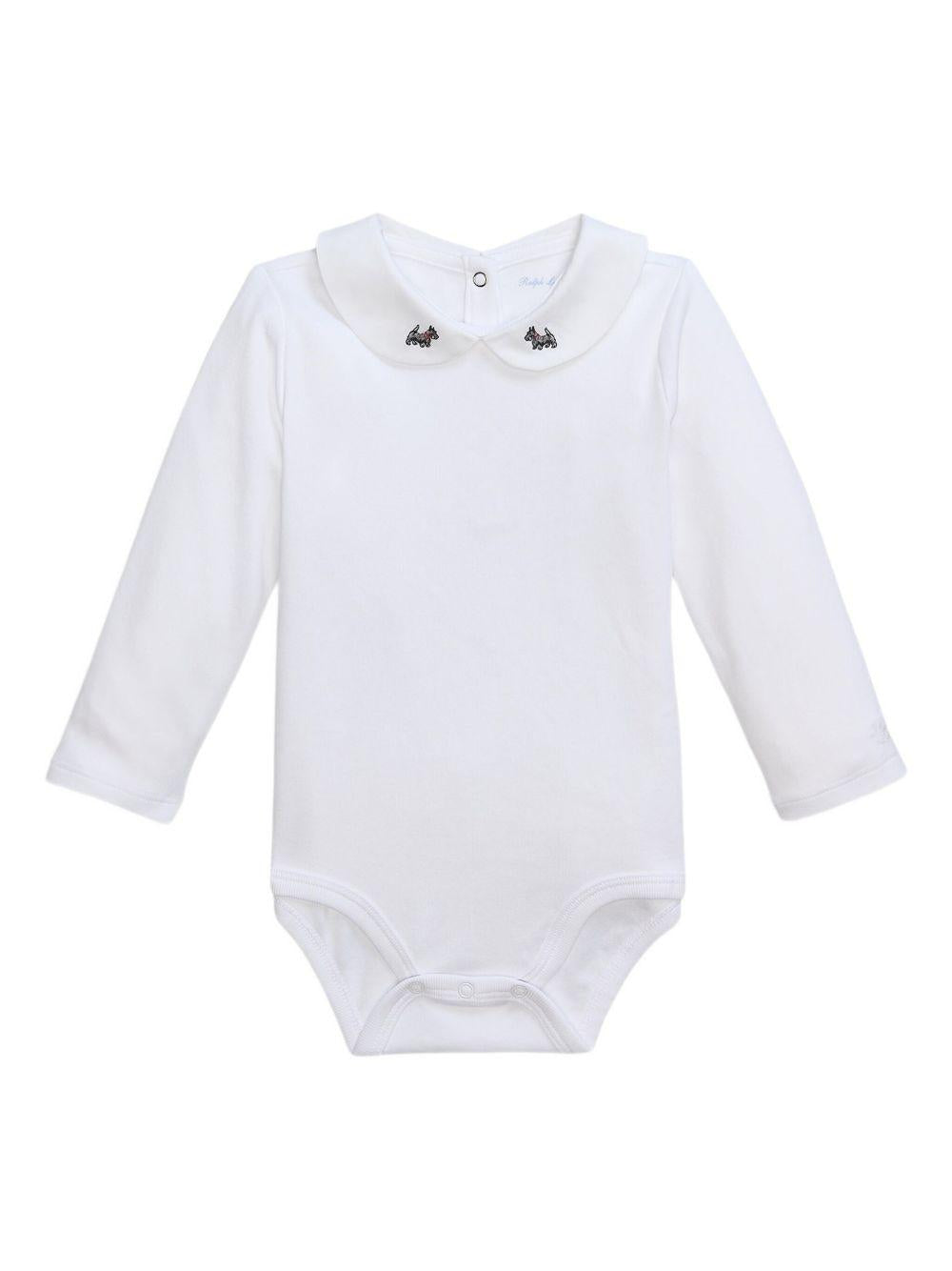 Tutina per neonati Polo Ralph Lauren Kids bianca con colletto Peter Pan 320980850 001 Ralph Lauren kids 