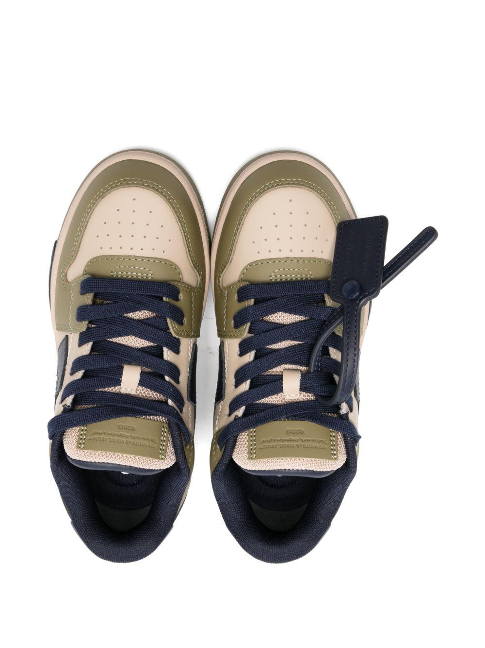 Sneakers per bambini Off-White Kids Out Of Office verdi con motivo Arrows OBIA011S26LEA001 1754 OFF WHITE KIDS 