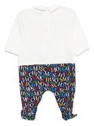 Pigiama per neonato Moschino Kids bianco con stampa Teddy MMY06ZLCA60 84804 MOSCHINO KIDS 
