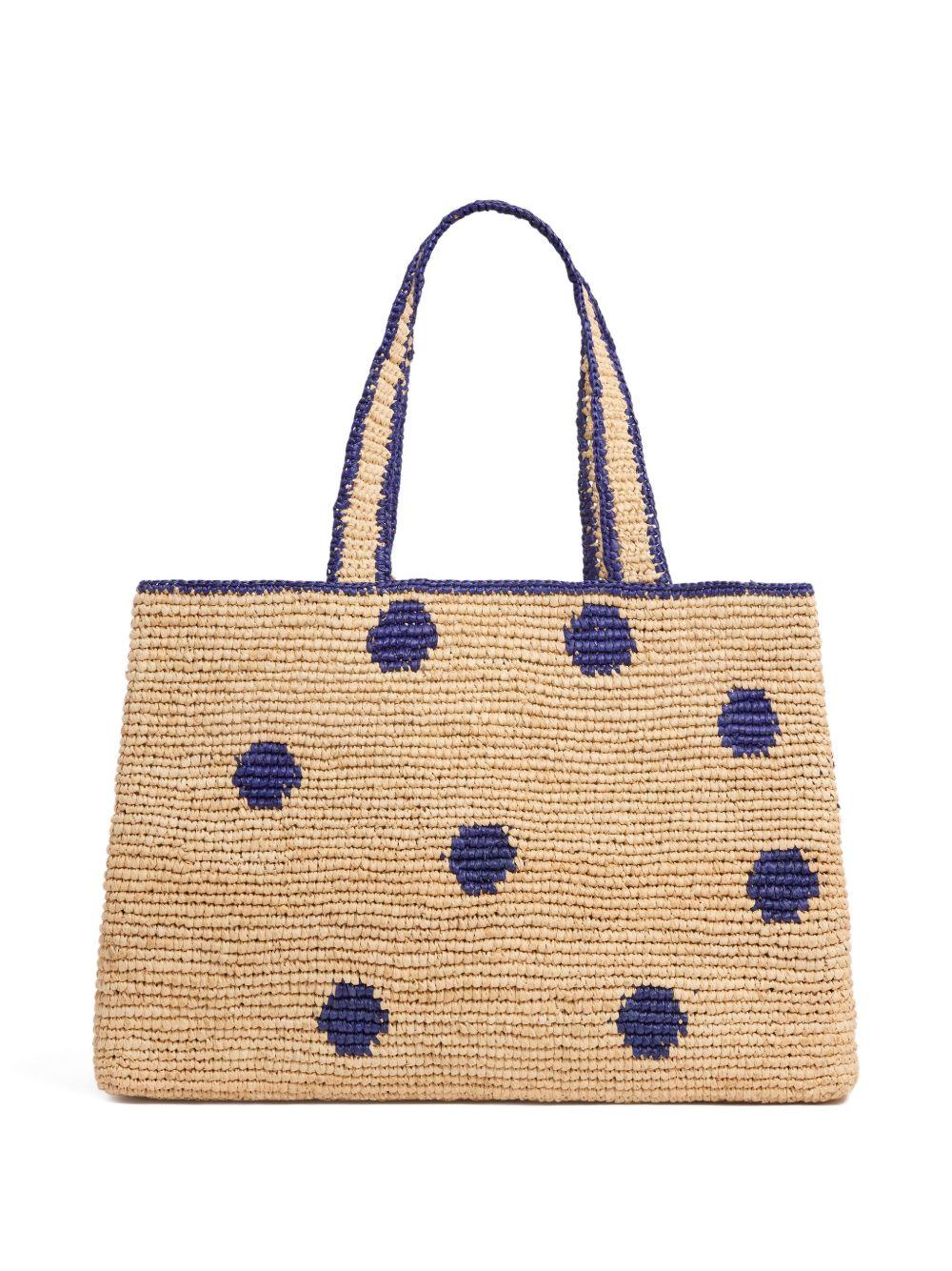 Borsa per bambina Bonpoint beige con stampa a pois S06GBAW00006 770B BONPOINT KIDS 