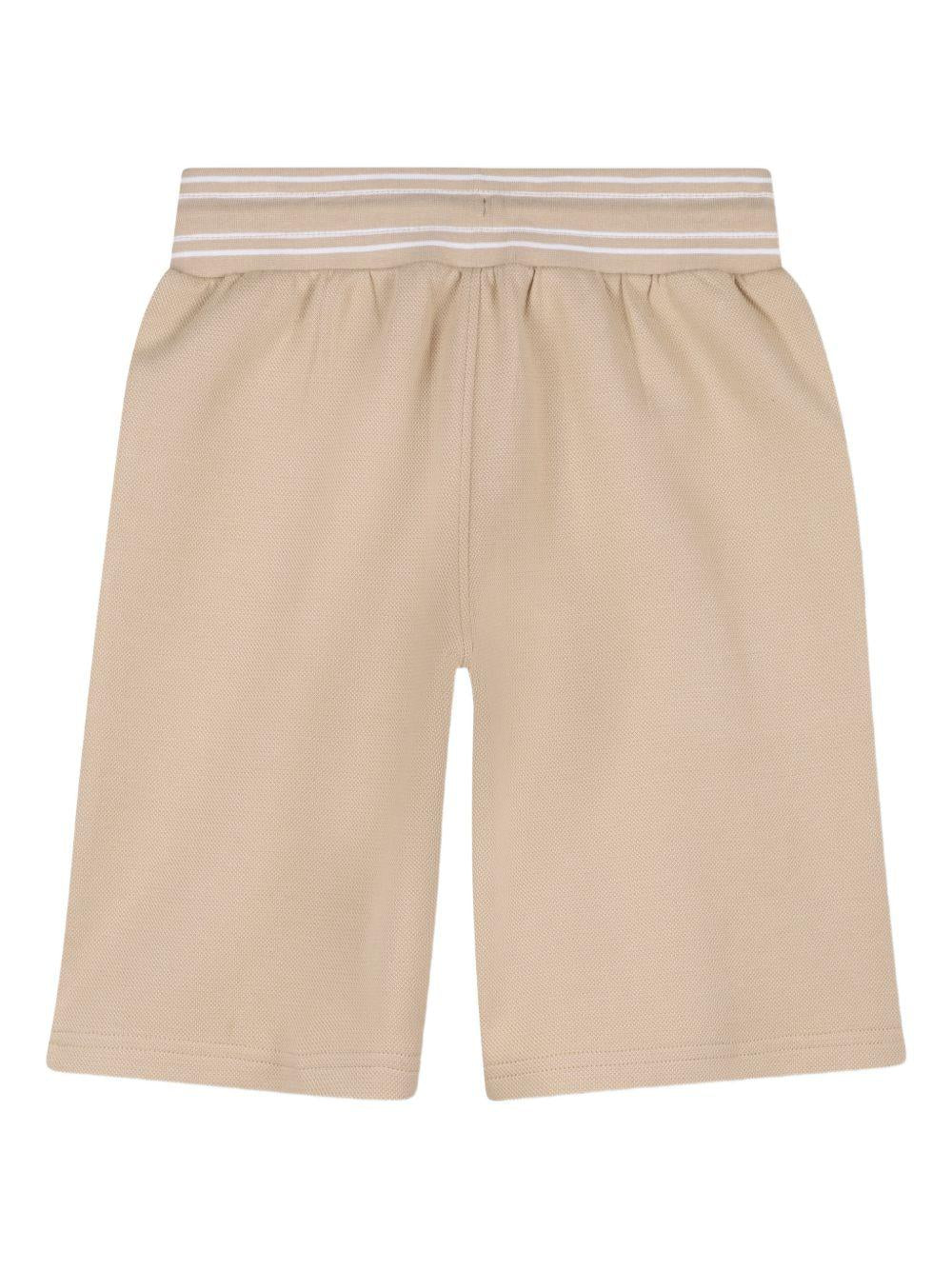 Shorts da bambino Boss Kids beige con motivo a righe J52929 249 BOSS KIDS 