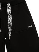 Pantaloncini per bambina Monnalisa nero con dettaglio placca con logo 49F401 6010 0050 MONNALISA 