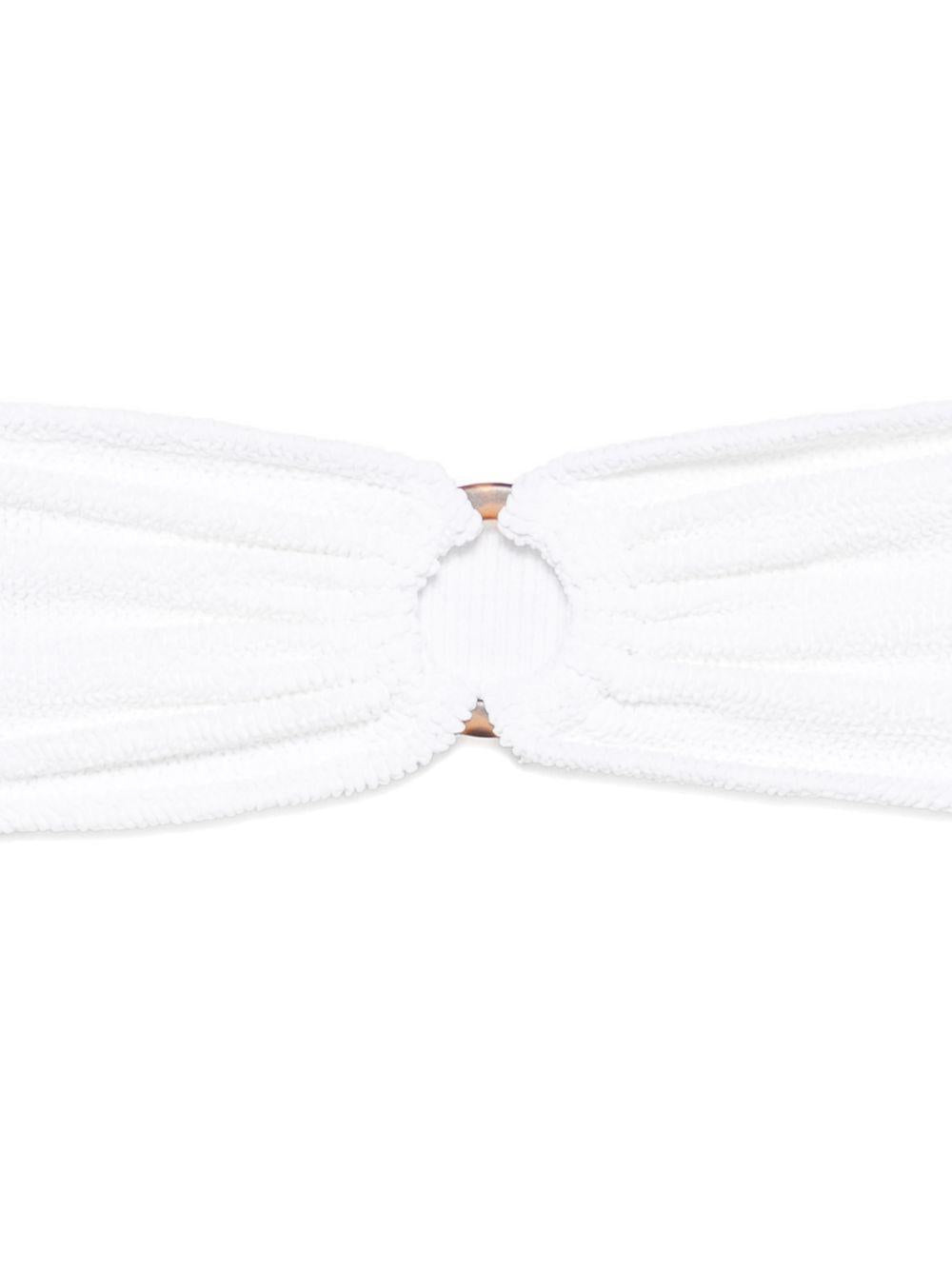 Bikini da donna MC2 Saint Barth bianco con dettagli arricciati VIR0008 08636L MC2 ST. BARTH 