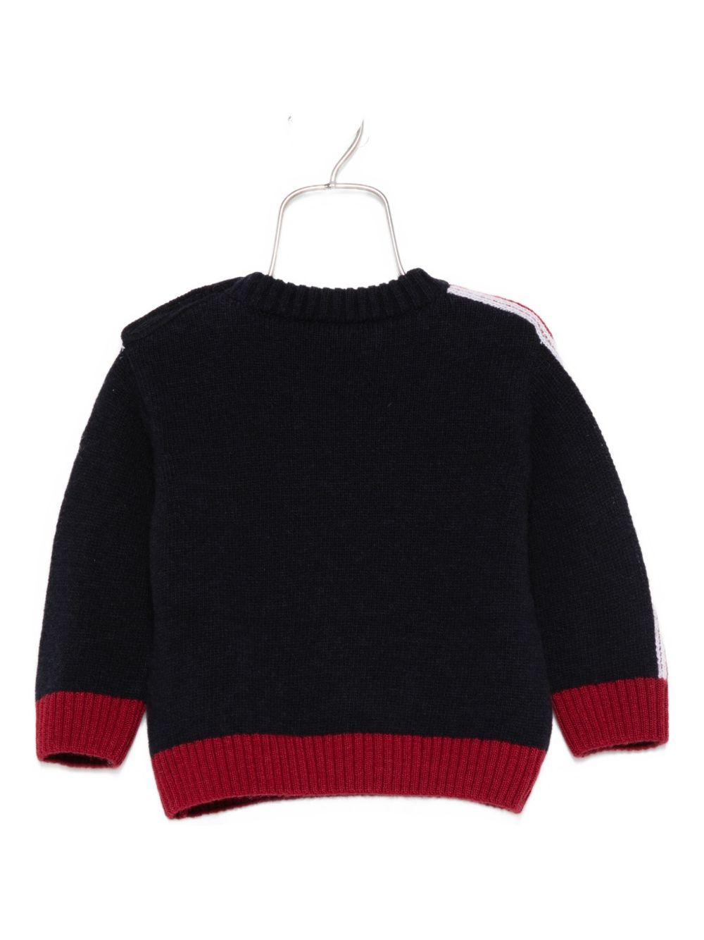 Maglione per neonato ETRO KIDS blu con motivo Pegaso GX9500 Z2498 635 ETRO KIDS 