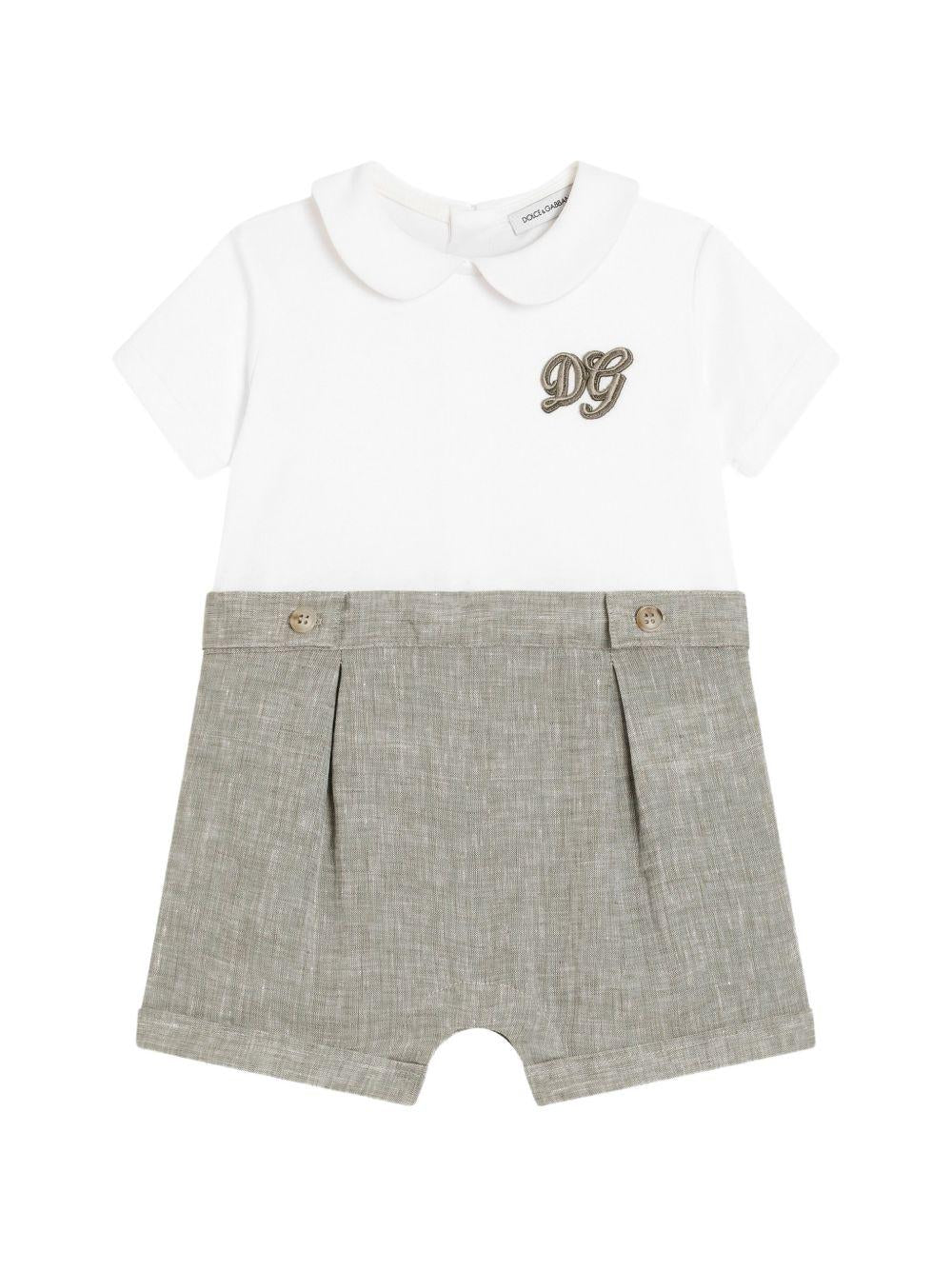 Tutina per neonato Dolce & Gabbana Kids multicolore con ricamo DG L1JOBX G7P5R S9000 DOLCE & GABBANA KIDS 