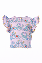 T-shirt per bambina Stella McCartney Kids rosa con ruches TY5A12 Z3434 51RMC STELLA McCARTNEY KIDS 