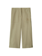 Pantaloni con ricamo Equestrian Knight per bambina Burberry Kids verde con taglio straight 8088678 B7311 BURBERRY KIDS 