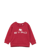 Felpa per neonati Etro Kids rossa con stampa logo sul davanti GY4530 Z3183 52C ETRO KIDS 