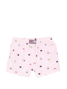 Costume per bambino MC2 Saint Barth Kids rosa con stampa grafica sushi all-over JEA0004 02628L MC2 ST. BARTH KIDS 