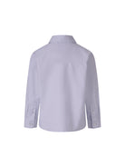 Camicia per bambino Burberry Kids azzurra con Equestrian Knight sul davanti 8117804 A2222 BURBERRY KIDS 