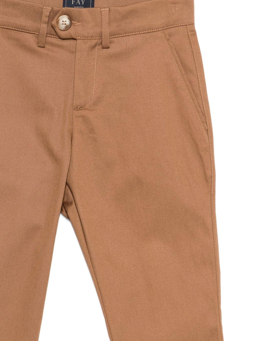 Pantaloni per bambino Fay Kids marrone con tasche FY6Q30 G0215 315 FAY KIDS 