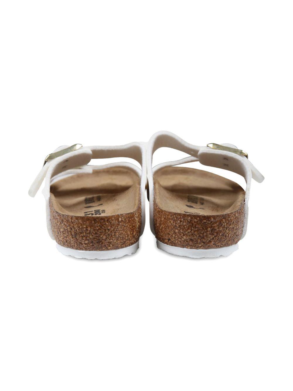 Ciabatte per bambina Birkenstock Kids Arizona bianche con doppia chiusura con fibbia 1029456 PEARL BIRKENSTOCK KIDS 
