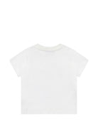 T-shirt per neonati Moschino Kids bianca con due Teddy Bear MUM04MLAA01 10063 MOSCHINO KIDS 