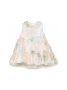 Vestito per neonata Fendi Kids bianco con stampa grafica farfalla BFB605 AVWK F0ZA0 FENDI KIDS 
