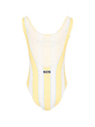 Costume per bambina MC2 Saint Barth Kids giallo con design a righe CARA001 03090L MC2 ST. BARTH KIDS 