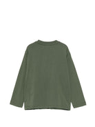 T-shirt per bambino Emporio Armani Kids verde con logo sul davanti EB001666 AF16162 U8114 EMPORIO ARMANI KIDS 