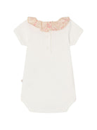 Body per neonata Bonpoint bianca con colletto a contrasto S06NUNK00007 002 BONPOINT KIDS 