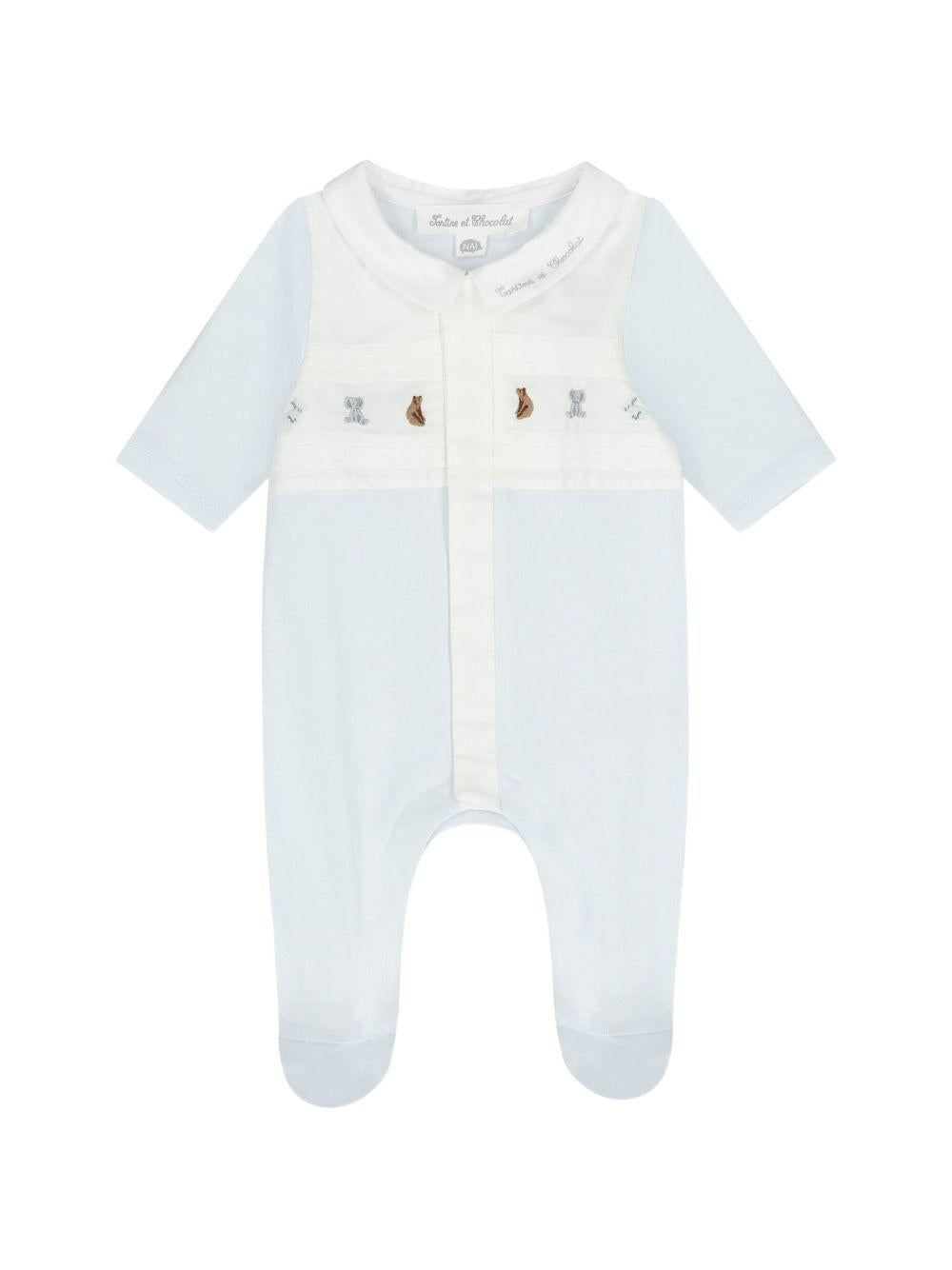 Pigiama per neonato Tartine Et Chocolat azzurro con ricamo CC54070 41 TArtine & Chocolat KIDS 
