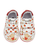 Scarpe per bambina Monnalisa bianche con stamapa grafica fragole all-over 83G006 7702 9944 MONNALISA KIDS 