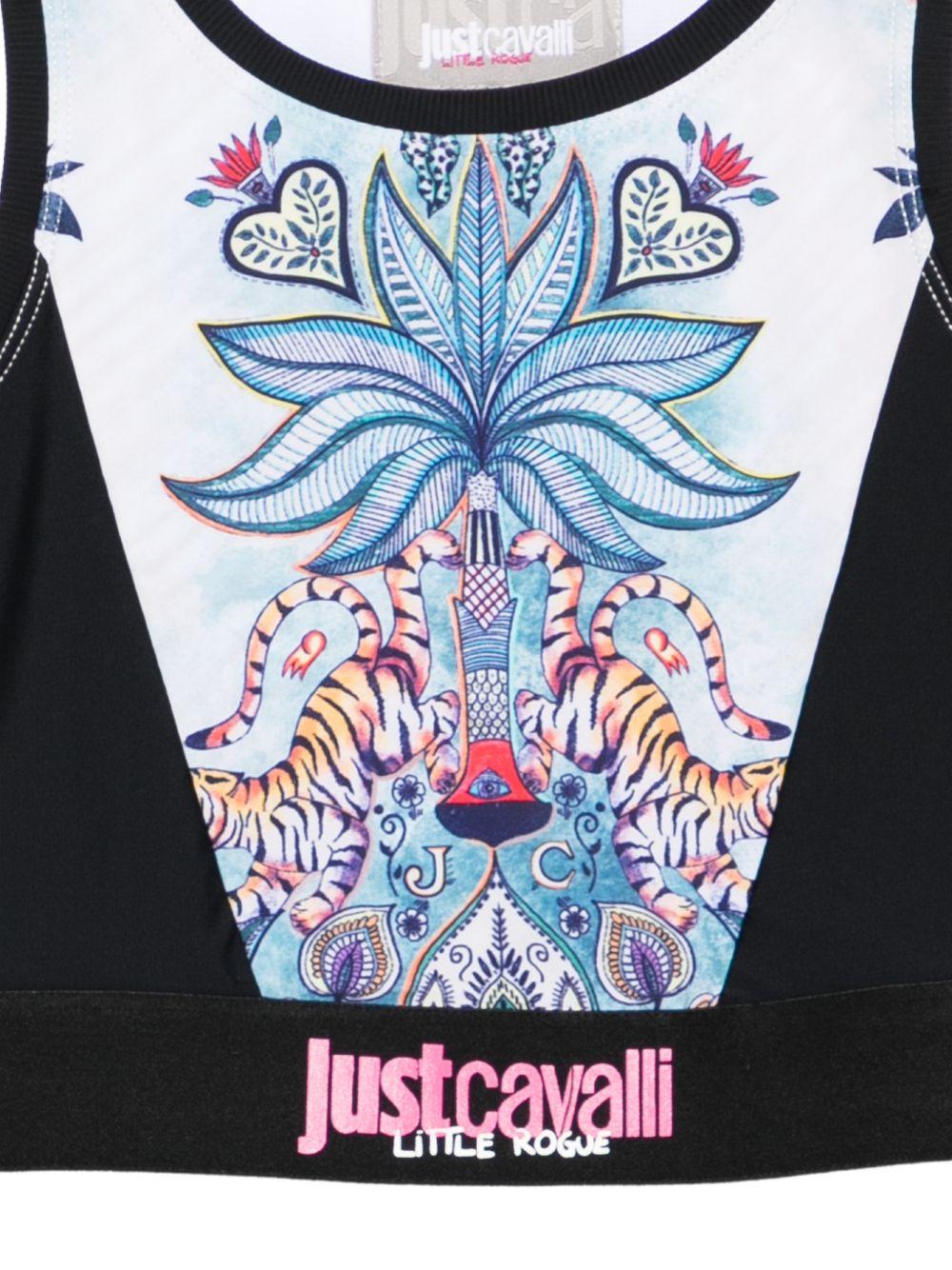 Canotta per bambina Just Cavalli Kids Little Rogue multicolore con stampa JGP26247TO TR.GARDEN ROBERTO CAVALLI KIDS 