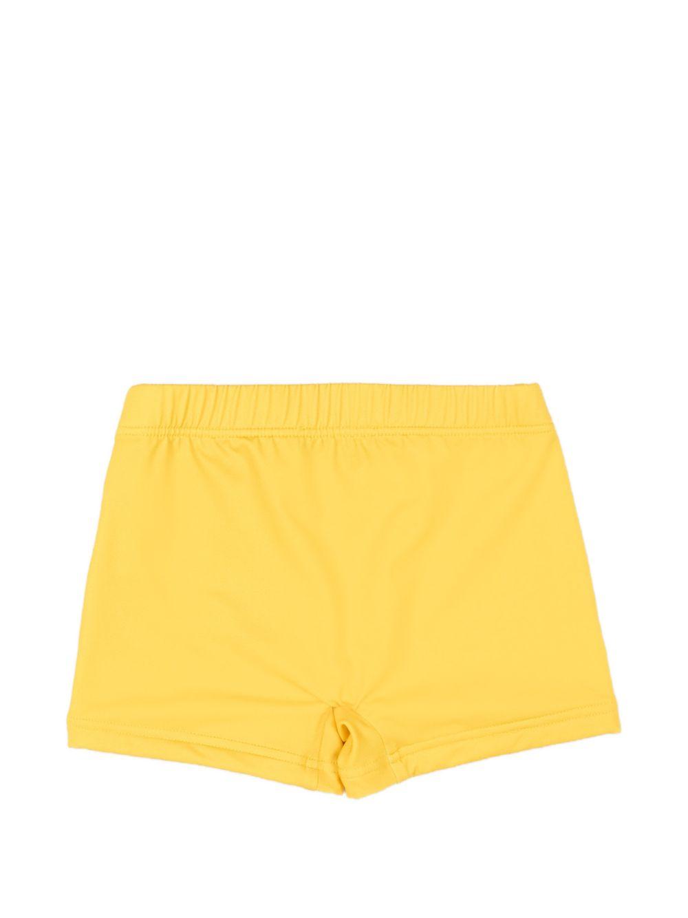 Costume per neonato Moschino Kids giallo con stampa Teddy MXL006LKA11 50577 MOSCHINO KIDS 