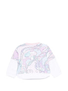 Felpa per neonata Emilio Pucci Junior multicolore con stampa iride all-over PZ4000 Z3343 51SCE EMILIO PUCCI KIDS 