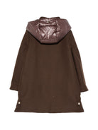 Cappotto per bambina Herno Kids marrone con inserti imbottiti GC000049G33344 8810 HERNO KIDS 