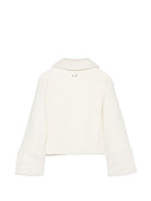 Giubbino per bambina Herno Kids bianco con inserti in ecopelliccia GI000104G33344 1000 HERNO KIDS 