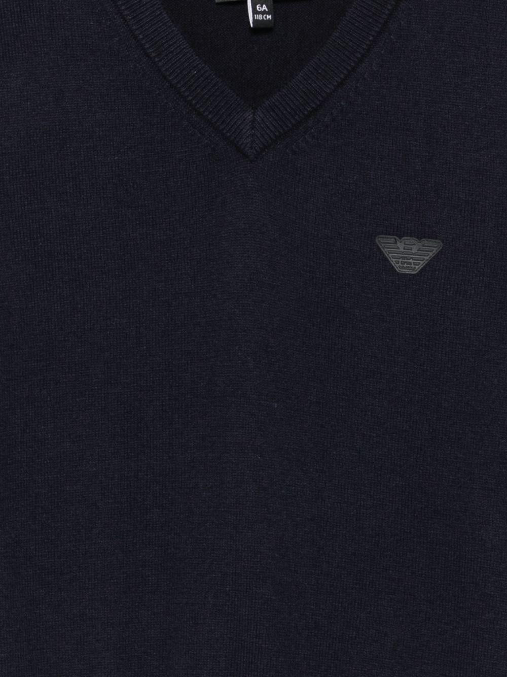 Gilet per bambino Emporio Armani Kids blu con toppa con logo EB000442 AF28773 UB118 EMPORIO ARMANI KIDS 