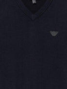 Gilet per bambino Emporio Armani Kids blu con toppa con logo EB000442 AF28773 UB118 EMPORIO ARMANI KIDS 