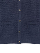 Cardigan per bambino Trussardi Kids blu con lavorazione a maglia intrecciata TBA26059CD BLUE NAVAL TRUSSARDI KIDS 