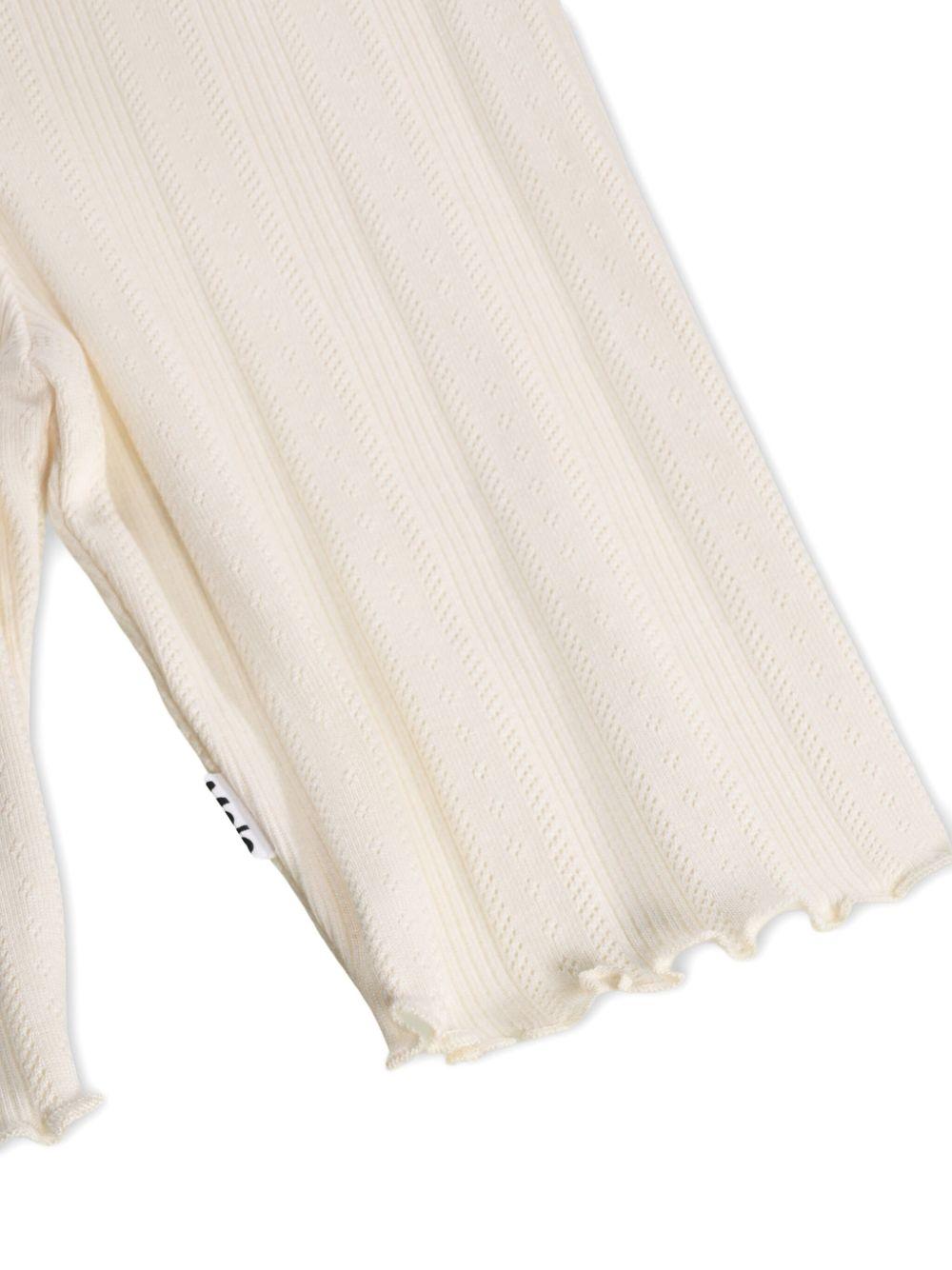 Pantaloni Noella per bambina Molo beige con ruches 2S26F102 2444 MOLO KIDS 