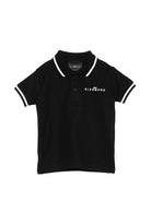 Polo per neonato John Richmond Junior nera con stampa logo RIP26010PO BLACK JOHN RICHMOND KIDS 