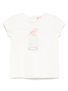 T-shirt per neonata Bonpoint cira beige con chiusura posteriore con bottone S05XTSK00008 104A BONPOINT 