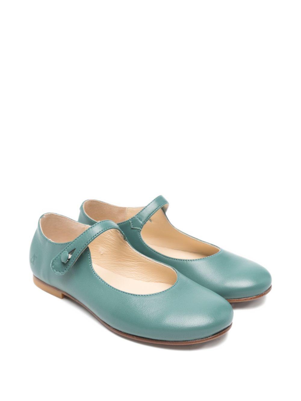 Ballerine per bambina Bonpoint verde con punta tonda S06GSOL00002 048 BONPOINT KIDS 