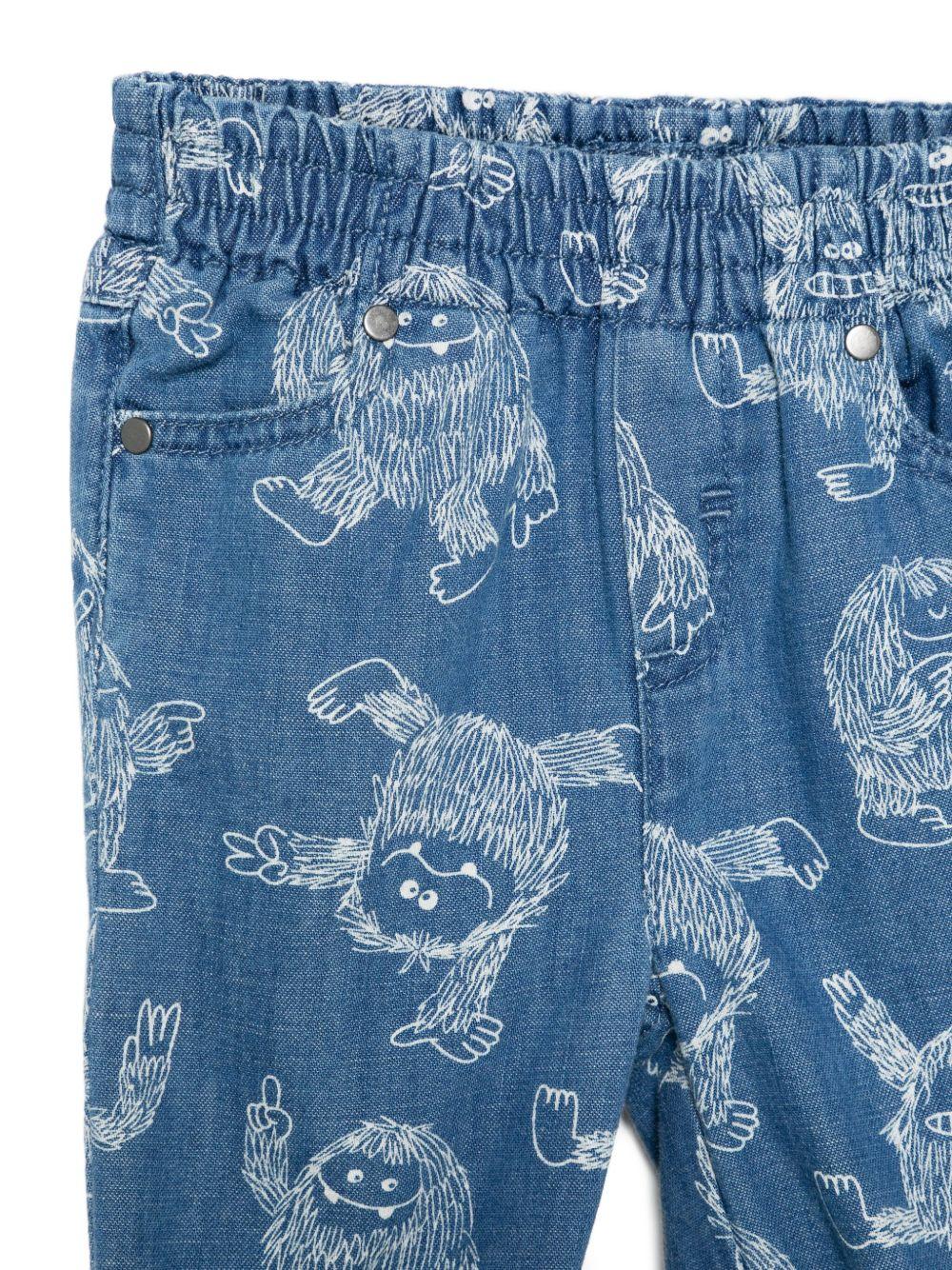 Jeans per neonato Stella McCartney Kids in denim con ricamo all-over TX6640 Z3361 664BC STELLA McCARTNEY KIDS 