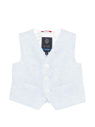 Gilet per neonato Fay Kids azzurro con scollo a V FY2542 I0318 607 FAY KIDS 