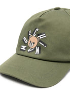 Cappello da baseball per bambini Moschino Kids verde con logo sul davanti HVX01NLOA00 30037 MOSCHINO KIDS 