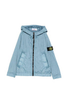 Giacca per bambino Stone Island Junior azzurro con cappuccio L1S164100003S0A23 V004A STONE ISLAND KIDS 