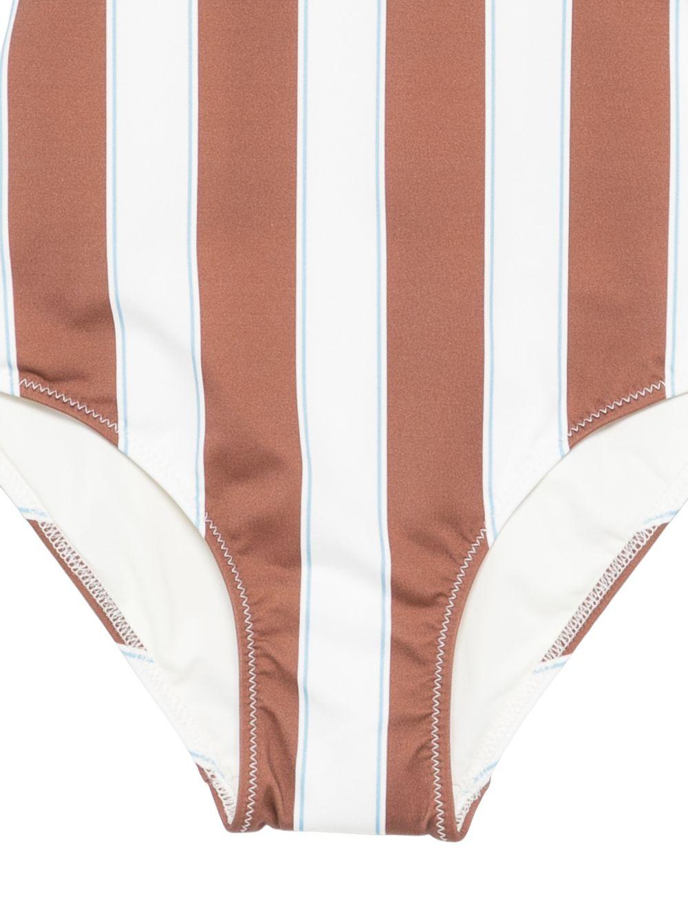 Costume da bagno per bambina MC2 Saint Barth Kids multicolore con logo stampato sul davanti CARA001 03073L MC2 ST. BARTH KIDS 